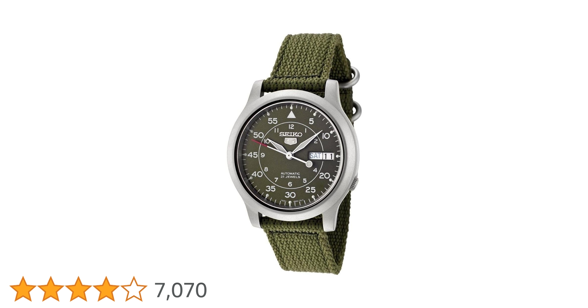 SEIKO5 セイコー5 自動巻き ミリタリー カーキ 腕時計 裏スケケルトン SEIKO5 セイコー5 自動巻き ミリタリー カーキ 腕時計 裏